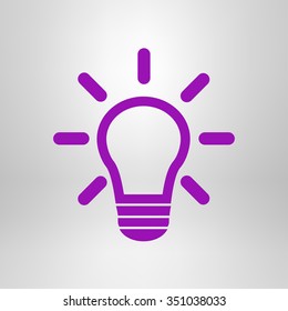 Light lamp sign icon. Idea symbol.