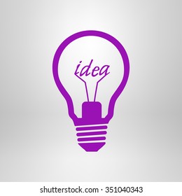 Light lamp sign icon. Idea symbol.