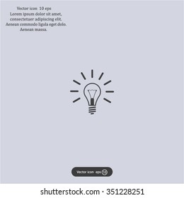 Light lamp sign icon. Idea symbol.