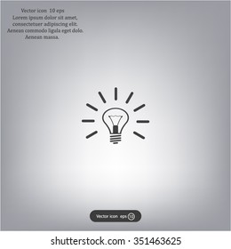 Light lamp sign icon. Idea symbol.