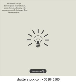 Light lamp sign icon. Idea symbol.