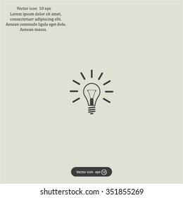 Light lamp sign icon. Idea symbol.