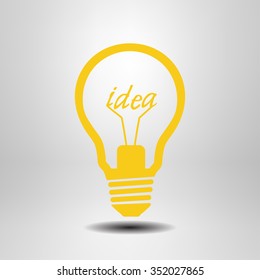 Light lamp sign icon. Idea symbol.
