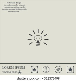 Light lamp sign icon. Idea symbol.