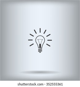 Light lamp sign icon. Idea symbol.