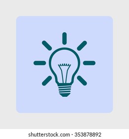 Light lamp sign icon. Idea bulb symbol.