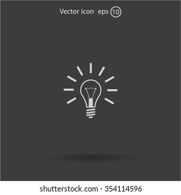 Light lamp sign icon. Idea symbol.