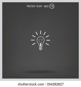 Light lamp sign icon. Idea symbol.