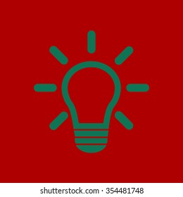 Light lamp sign icon. Idea symbol.