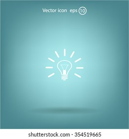 Light lamp sign icon. Idea symbol.