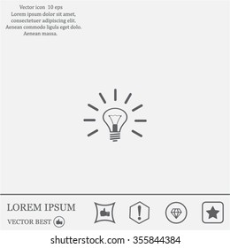 Light lamp sign icon. Idea symbol.