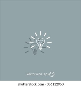 Light lamp sign icon. Idea symbol.