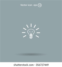 Light lamp sign icon. Idea symbol.