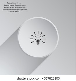 Light lamp sign icon. Idea symbol.