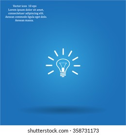 Light lamp sign icon. Idea symbol.