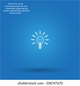 Light lamp sign icon. Idea symbol.