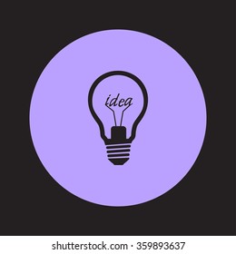 Light lamp sign icon. Idea symbol.
