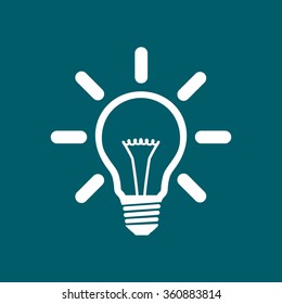 Light lamp sign icon. Idea bulb symbol.
