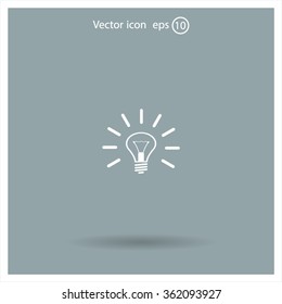 Light lamp sign icon. Idea symbol.