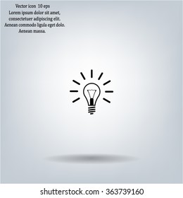 Light lamp sign icon. Idea symbol.