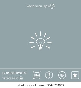 Light lamp sign icon. Idea symbol.