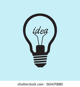 Light lamp sign icon. Idea symbol.