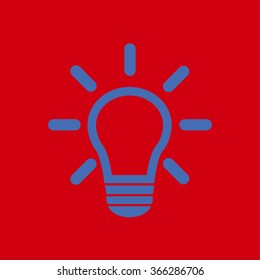 Light lamp sign icon. Idea symbol.