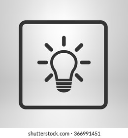 Light lamp sign icon. Idea symbol.