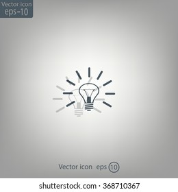 Light lamp sign icon. Idea symbol.