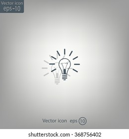 Light lamp sign icon. Idea symbol.