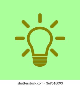 Light lamp sign icon. Idea symbol.