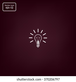 Light lamp sign icon. Idea symbol.