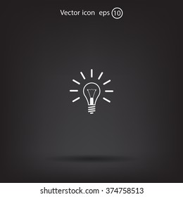Light lamp sign icon. Idea symbol.