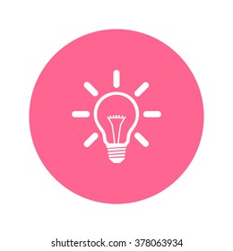 Light lamp sign icon. Idea bulb symbol.