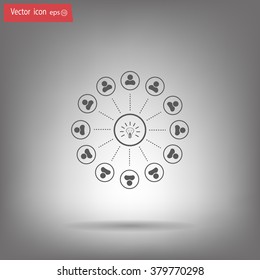 Light lamp sign icon. Idea symbol.