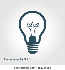 Light lamp sign icon. Idea symbol.