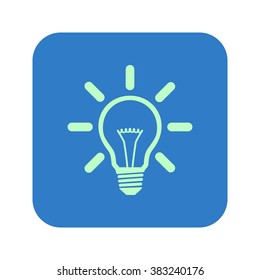 Light lamp sign icon. Idea bulb symbol.