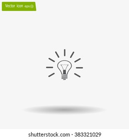 Light lamp sign icon. Idea symbol.