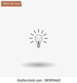 Light lamp sign icon. Idea symbol.