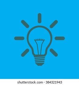 Light lamp sign icon. Idea bulb symbol.