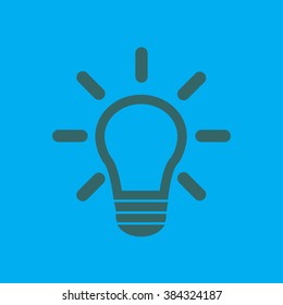 Light lamp sign icon. Idea symbol.