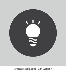 Light lamp sign icon. Idea concept. Light on. 