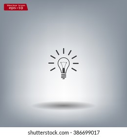 Light lamp sign icon. Idea symbol.
