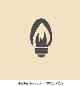 Light lamp sign icon. Idea symbol
