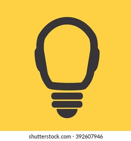 Light lamp sign icon. Idea symbol