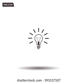 Light lamp sign icon. Idea symbol.