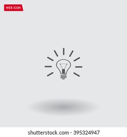 Light lamp sign icon. Idea symbol.