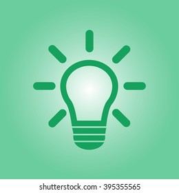 Light lamp sign icon. Idea symbol.