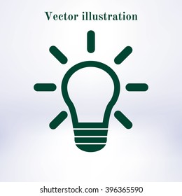 Light lamp sign icon. Idea symbol.