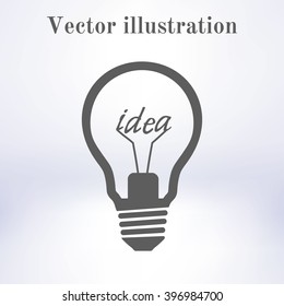 Light lamp sign icon. Idea symbol.